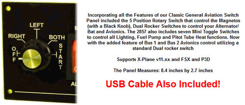 Cessna Flight Simulator Switch Panel – Desktop Aviator