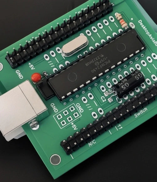 2040 USB Interface Board – 20‑Input HID Controller for Flight Sim Switch & Button Panels