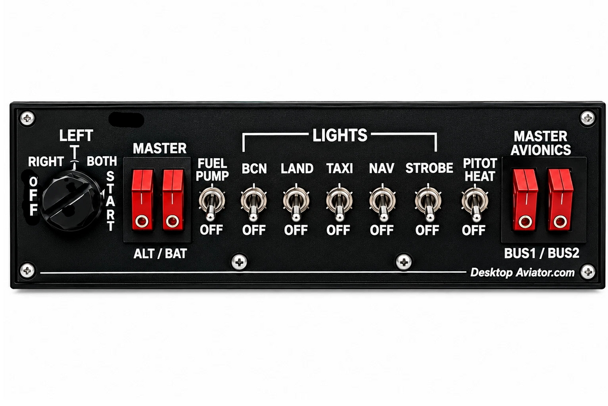 General Aviation - Flight Simulator Switch Panel - W/Magneto Switch
